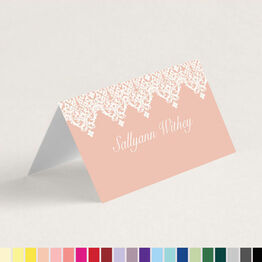 Classic Folded Wedding Place Cards (Any Colour)