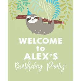 Sloth Party Welcome Sign