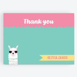 'Whole Llama Fun' Thank You Card