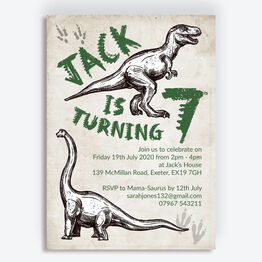 Jurassic Dinosaur Birthday Party Invitation