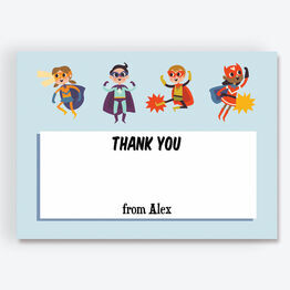 Superheroes Thank You Card