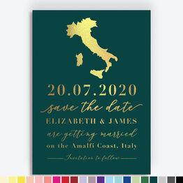 Italy Foil Printed Destination Save the Date