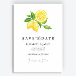 Watercolour Lemons Save the Date