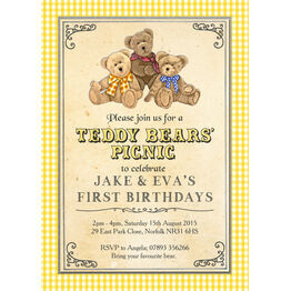 Teddy Bears' Picnic Kids Party Invitation