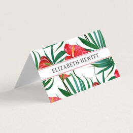 Anthurium Tropical Flowers Place Cards