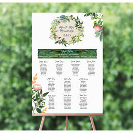 Flora Wreath Wedding Seating Plan