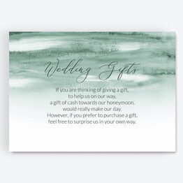 Forest Green Watercolour Gift Wish Card
