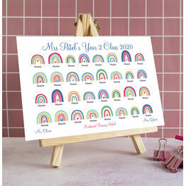 Personalised School Leavers / Teacher Gift Rainbow Print