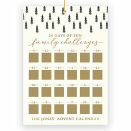 Personalised Family Challenges Scratch Off Advent Calendar