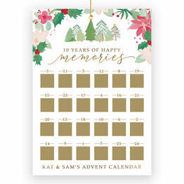 Personalised Happy Memories Scratch Off Advent Calendar