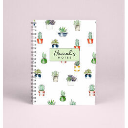 Personalised Cactus A5 Notebook