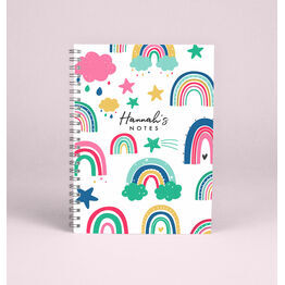 Personalised Rainbows A5 Notebook