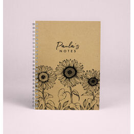 Personalised Sunflowers A5 Notebook