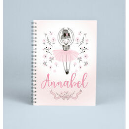 Personalised Ballerina Notebook