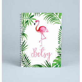 Personalised Flamingo Notebook