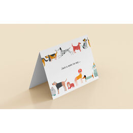 Illustrated Dogs 'Just a Note to Say' Folded Cards