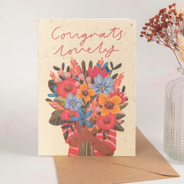 Congratulations Recycled Seeded Paper Greetings Card