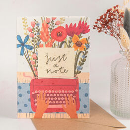 'Just A Note' Recycled Seeded Paper Greetings Card