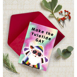Pack of 10 Gay Pride / LGBTQ+ Christmas Cards with Envelopes