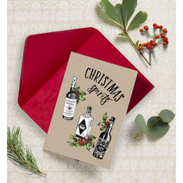 Pack of 10 'Christmas Spirits' Christmas Cards with Envelopes