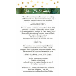 Olive Wreath Guest Information Card