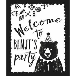 Grizzly Bear Welcome Party Sign
