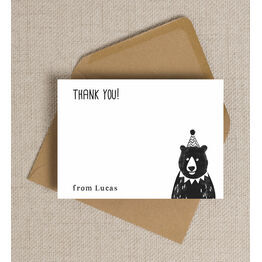 Grizzly Bear Personalised Thank You Cards