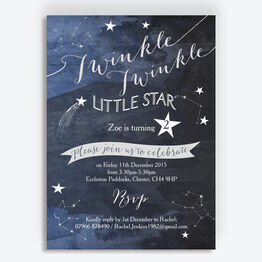 Twinkle Twinkle Little Star Party Invitation