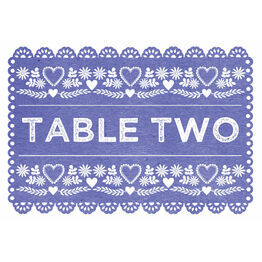 Mexican Bunting Papel Picado Table Name