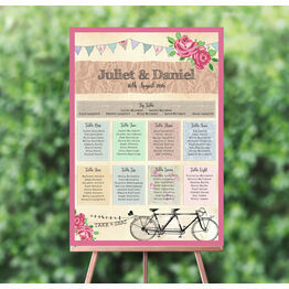 Tandem Bicycle Wedding Seating Plan