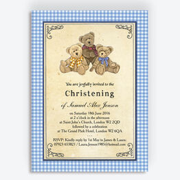 Teddy Bears' Picnic Christening / Baptism Invitation