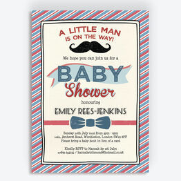 Little Man Baby Shower Invitation