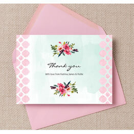 Watercolour Floral Thank You Cards