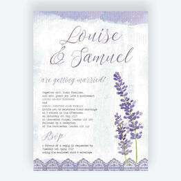 Lilac & Lavender Wedding Invitation
