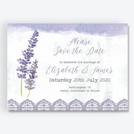 Lilac & Lavender Save the Date