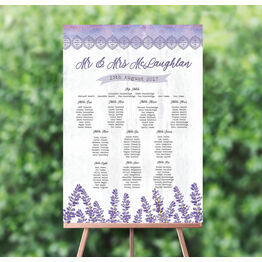 Lilac & Lavender Wedding Seating Plan
