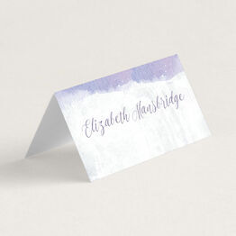 Lilac & Lavender Folded Wedding Place Cards