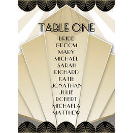 Art Deco Table Plan Card