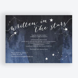 Midnight Stars Evening Reception Invitation