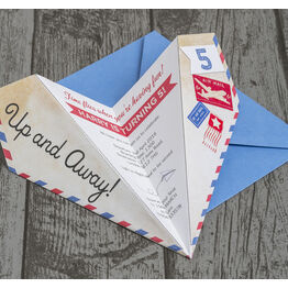 Paper Airplane Birthday Party Invitation