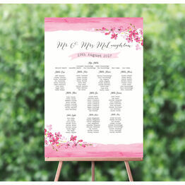 Cherry Blossom Wedding Seating Plan