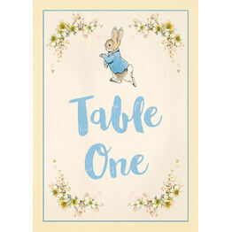 Beatrix Potter Peter Rabbit Party Table Number
