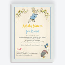 Peter Rabbit & Jemima Puddle Duck Baby Shower Invitation