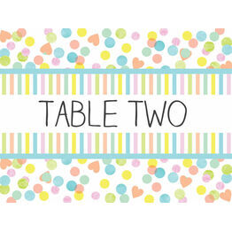 Candy Confetti Table Name