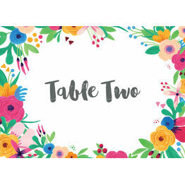 Floral Fiesta Table Name