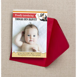 Pirate Party Birth Announcement Card