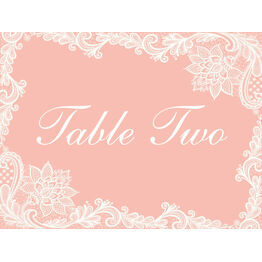 Romantic Lace Table Name