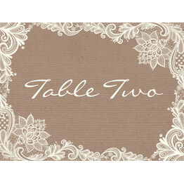 Rustic Lace Table Name