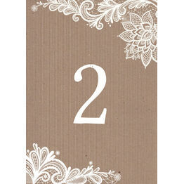 Rustic Lace Table Number