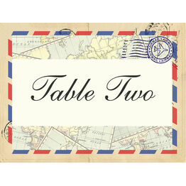 Vintage Airmail Table Name